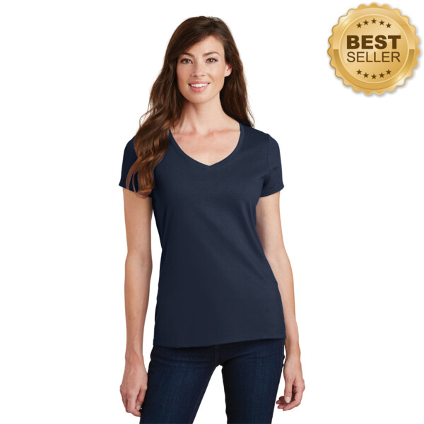 Ladies 4.5oz Fan Favorite V-Neck T-Shirt Thumbnail