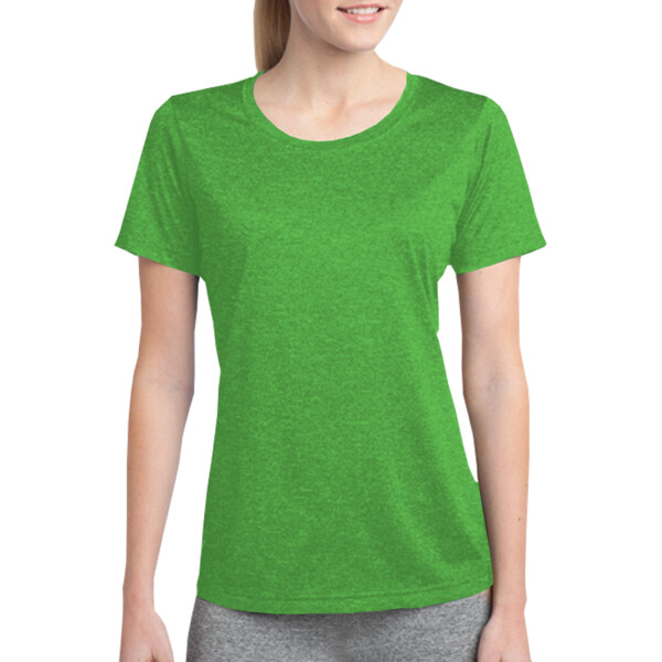 Ladies Heather Poly T-Shirt Thumbnail