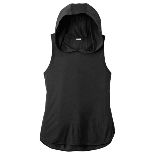 Ladies PosiCharge ® Tri Blend Wicking Draft Hoodie Tank Thumbnail