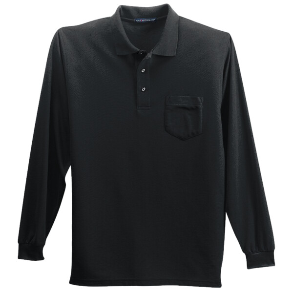 Long Sleeve Silk Touch™ Polo with Pocket Thumbnail