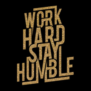 Work Hard Stay Humble (Gold) - Unisex Premium Fleece Pullover Hoodie Design