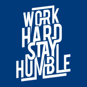 Work Hard Stay Humble (White) - Unisex Premium Cotton Long Sleeve T-Shirt Design