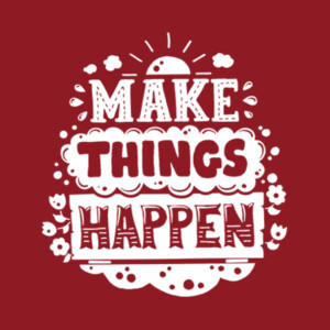 Make Things Happen (White) - Unisex Premium Fleece Pullover Hoodie Design
