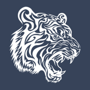 Tiger Face (White) - Unisex Premium Cotton Long Sleeve T-Shirt Design