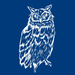 Night Owl (White) - Unisex Premium Cotton T-Shirt Design
