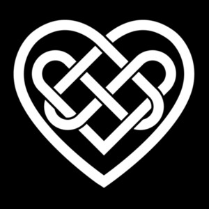 Celtic Heart 1 (White) - Women's Premium Cotton T-Shirt Design