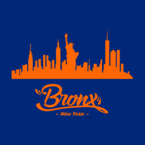 Bronx's NYC (Orange) - Unisex Premium Cotton Long Sleeve T-Shirt Design