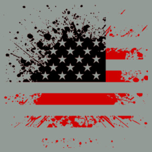 Distressed Flag Red Black - Unisex Premium Cotton T-Shirt Design