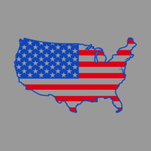USA Map (Red Royal) - Unisex Premium Cotton T-Shirt Design
