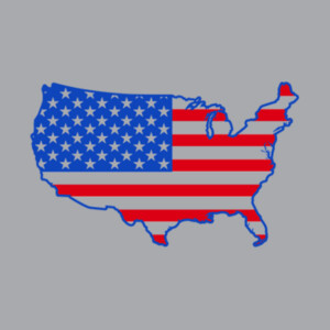 USA Map (Red Royal) - Unisex Premium Fleece Pullover Hoodie Design