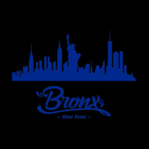 Bronx NYC Navy - Women's Premium Cotton T-Shirt Design