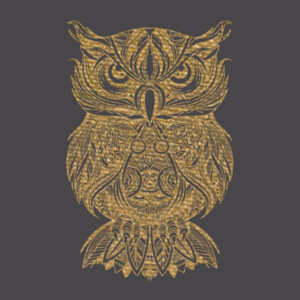 Tribal Owl Vegas (Gold) - Youth Premium Cotton T-Shirt Design