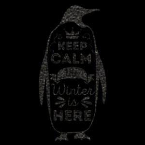 Penguin1 (Black) - Women's Premium Cotton T-Shirt Design