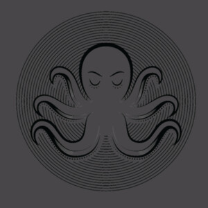 Octopus 2 (Black) - Youth Premium Cotton T-Shirt Design