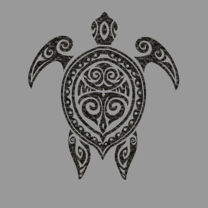 Tribal Turtle (Black) - Unisex Premium Cotton Long Sleeve T-Shirt Design