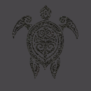Tribal Turtle (Black) - Youth Premium Cotton T-Shirt Design