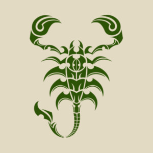 Scorpion Dark (Metallic Green) - Unisex Premium Cotton T-Shirt Design