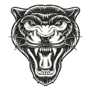 Panther1 (Black) - Unisex Premium Cotton T-Shirt Design