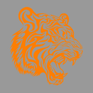 Tiger Face (orange) - Women's Premium Cotton T-Shirt Design