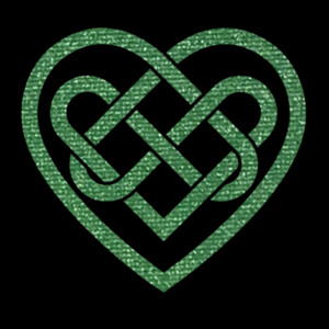 Celtic Heart (Metallic Green) - Women's Premium Cotton T-Shirt Design