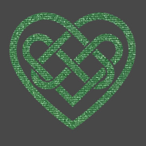 Celtic Heart (Metallic Green) - Unisex Premium Cotton Long Sleeve T-Shirt Design