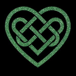 Celtic Heart (Metallic Green) - Unisex Premium Fleece Crew Sweatshirt Design