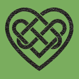 Celtic Heart 1 (Metallic Black) - Women's Premium Cotton T-Shirt Design