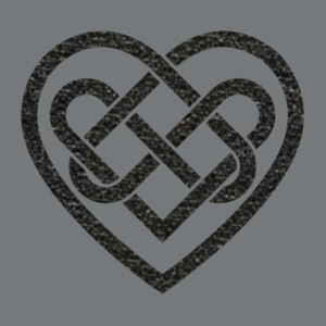 Celtic Heart 1 (Metallic Black) - Unisex Premium Fleece Crew Sweatshirt Design