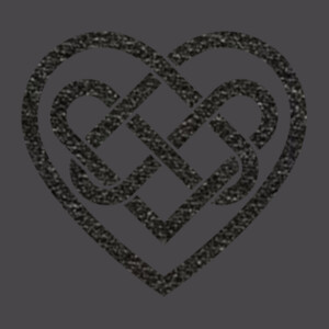 Celtic Heart 1 (Metallic Black) - Youth Premium Cotton T-Shirt Design