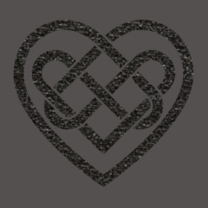 Celtic Heart 1 (Metallic Black) - Women's Premium Cotton Slim Fit T-SHirt Design