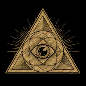 Sacred Geometry 1 (Metallic Gold)  - Unisex Premium Cotton T-Shirt Design