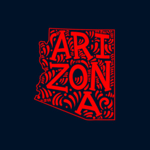Arizona (Red) - Women's Premium Cotton T-Shirt Design