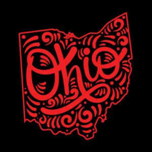 Ohio (Red) - Unisex Premium Fleece Crew Sweatshirt Design