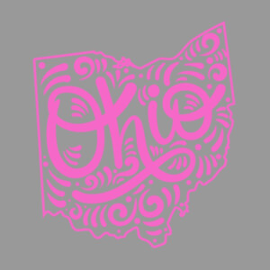 Ohio (Pink) - Women's Premium Cotton T-Shirt Design