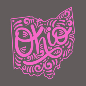 Ohio (Pink) - Unisex Premium Fleece Pullover Hoodie Design