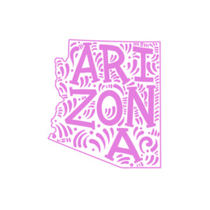 Arizona (Pink) - Women's Premium Cotton T-Shirt Design