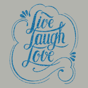 Live Love Laugh (Metallic) - Unisex Premium Cotton T-Shirt Design