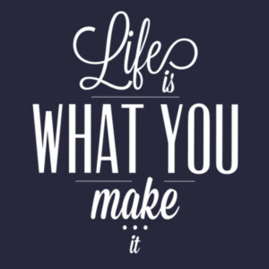 Life Is What You Make It (White) - Unisex Premium Fleece Crew Sweatshirt Design
