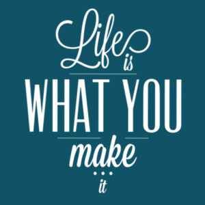 Life Is What You Make It (White) - Unisex Premium Fleece Pullover Hoodie Design