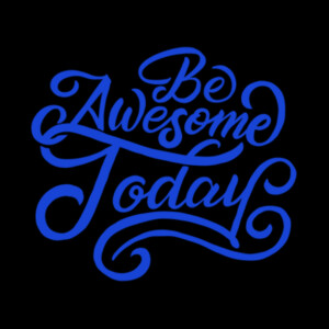 Be Awesome Today (Royal) - Unisex Premium Fleece Crew Sweatshirt Design