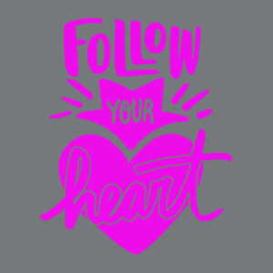 Follow Your Heart Passion (Pink) - Unisex Premium Fleece Crew Sweatshirt Design