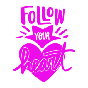 Follow Your Heart Passion (Pink) - Youth Premium Cotton T-Shirt Design