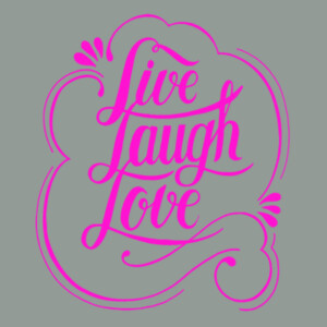 Live Love Laugh Passion (Pink) - Women's Premium Cotton T-Shirt Design