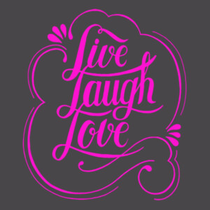 Live Love Laugh Passion (Pink) - Youth Premium Cotton T-Shirt Design