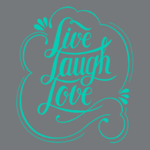 Live Love Laugh (Aqua) - Unisex Premium Fleece Crew Sweatshirt Design