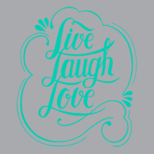 Live Love Laugh (Aqua) - Unisex Premium Fleece Pullover Hoodie Design