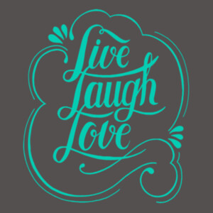 Live Love Laugh (Aqua) - Women's Premium Cotton Slim Fit T-SHirt Design