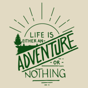 Life is an Adventure (Forest Green) - Unisex Premium Cotton T-Shirt Design