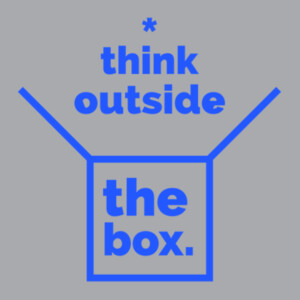 Think Outside the Box (Royal) - Unisex Premium Fleece Pullover Hoodie Design