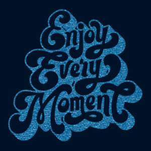 Enjoy Every Moment (Metallic Royal) - Unisex Premium Cotton T-Shirt Design